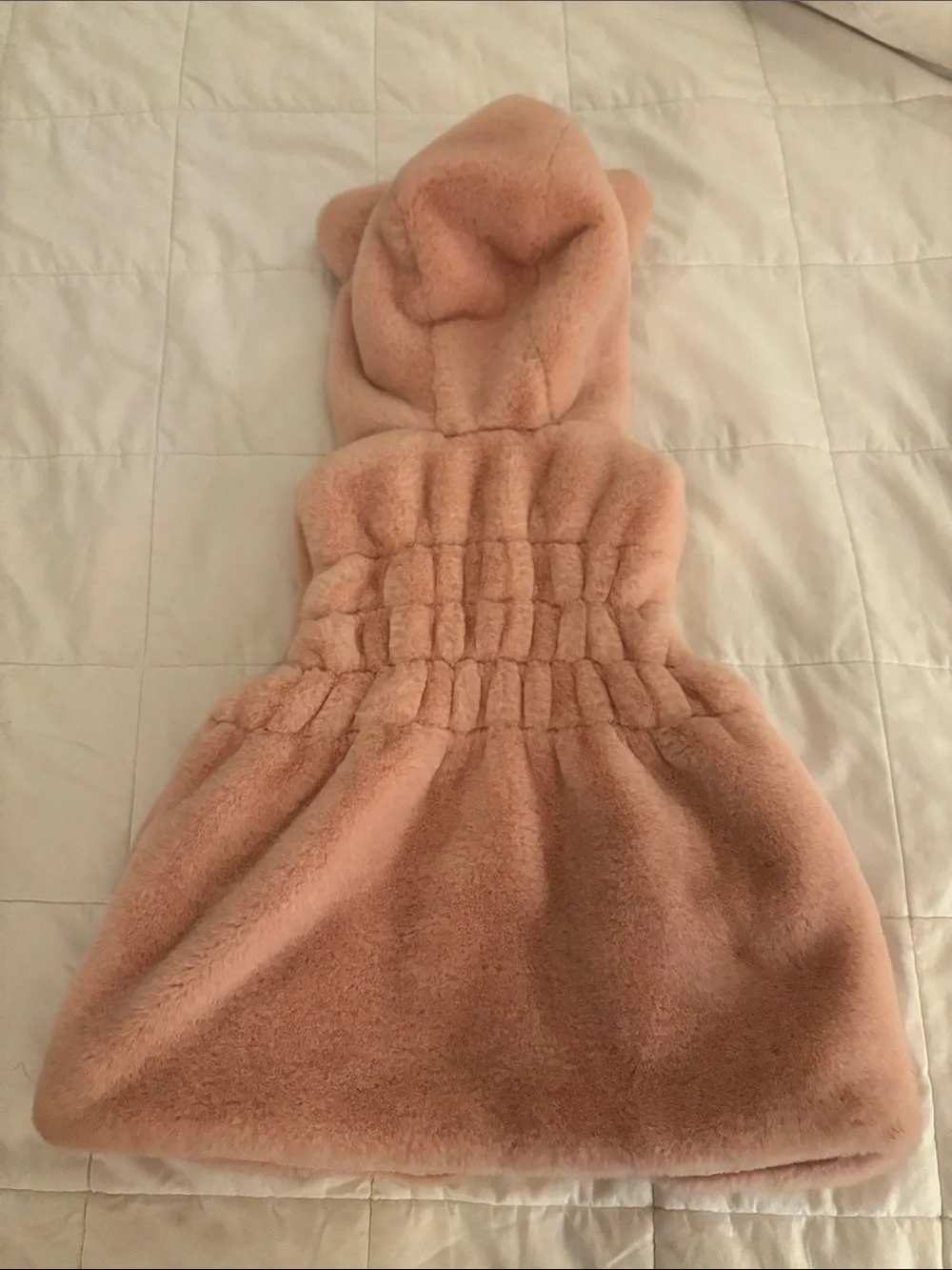 American Widgeon Kids Faux-Fur Hooded Vest in Blush Pink Sz 3T NWOT  SOFT!!!